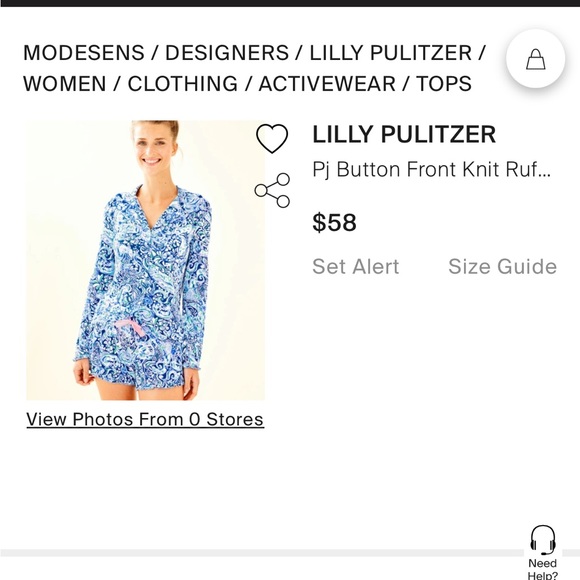 Lilly Pulitzer Tops Lilly Pulitzer Ruffle Pj Button Up Top Poshmark
